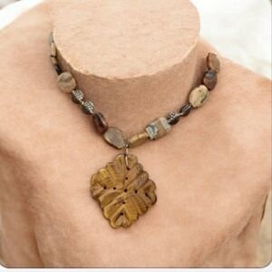 Natural Stone Pendant Necklace